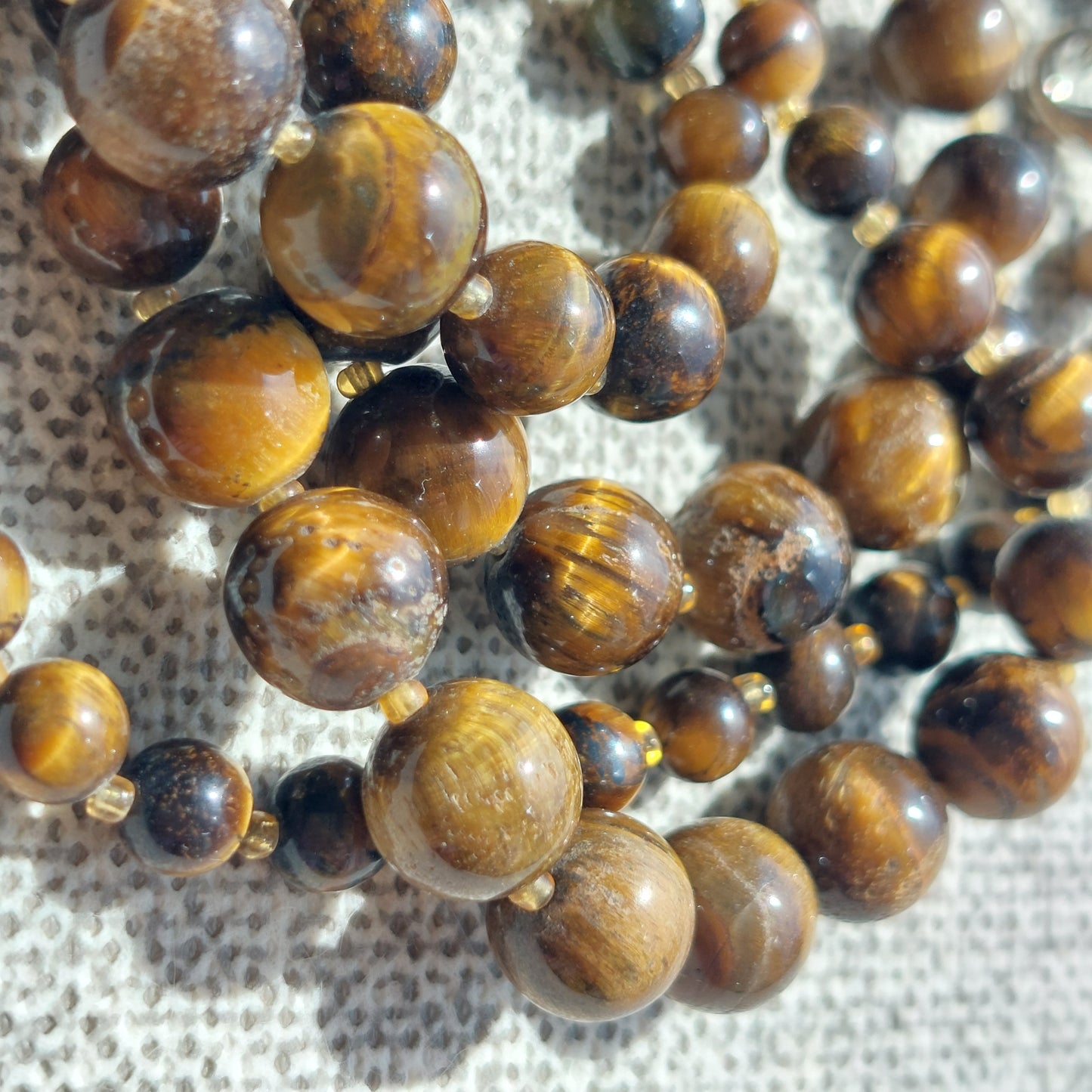 Tiger´s eye three row necklace 50 cm