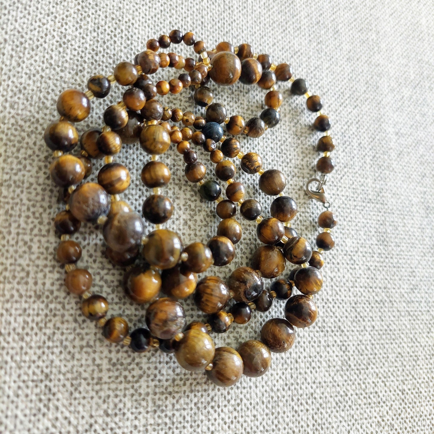 Tiger´s eye three row necklace 50 cm
